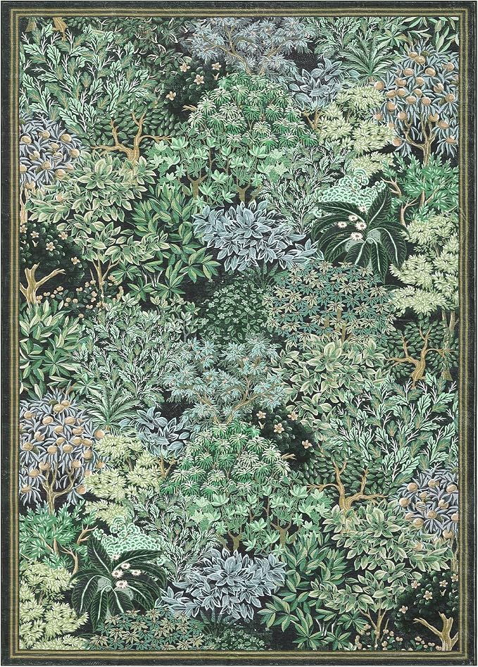 GarveeHome Forest Rugs 8x10, Botanical Low Pile Non Slip Stain Resistance Large - Image 4