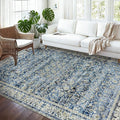 BILEEHOME Dark Blue 5x8 Area Rug by BILEEHOME