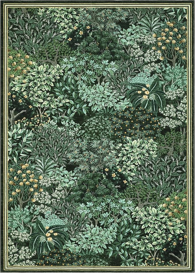GarveeHome Forest Rugs 5x7, Botanical Low Pile Non Slip Stain Resistance - Image 4