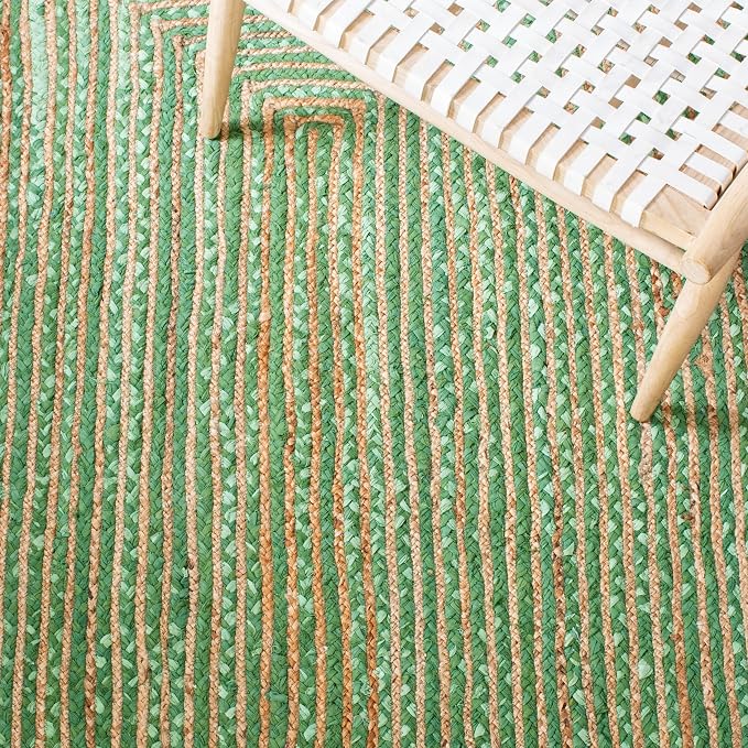 SAFAVIEH Cape Cod Collection 2' 3" x 8' Green / Natural CAP201Y Handmade Boho - Image 8