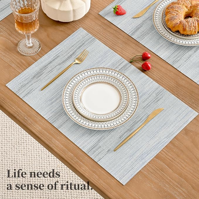 Leetaltree LightSteel Blue Placemats Set of 6 - Image 4