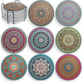 Mandala Drink Coasters with Holder by Decopom