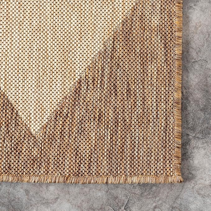 nuLOOM Outdoor Performance Collection Sabina Brown/Ivory, High Traffic - Image 8