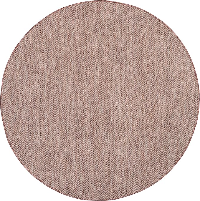 SAFAVIEH Outdoor Round Rug 6'7" - Image 5